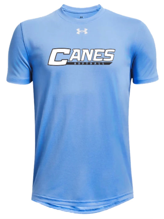 UA Canes Softball Carolina Blue Short Sleeve