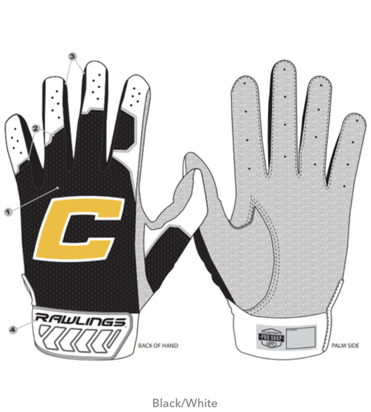 UA Canes Batting Gloves