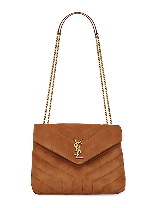 11. Saint Laurent Loulou Small Chain Bag In "y"-Quilted Suede- $140