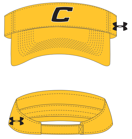 UA "C" Logo Visor-Gold