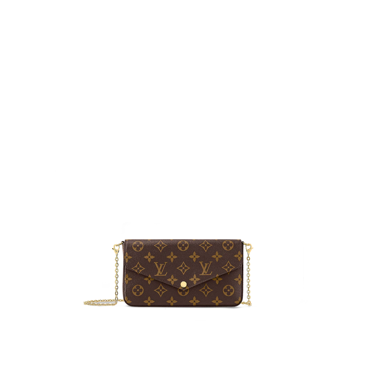 36. Louis Vuitton Felicie Pochette Brown Monogram- $215