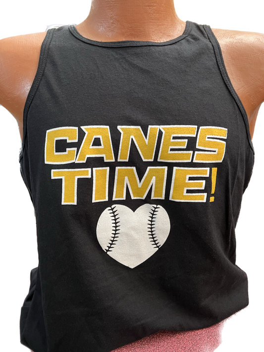 Canes Time Womens Tank Top- Black